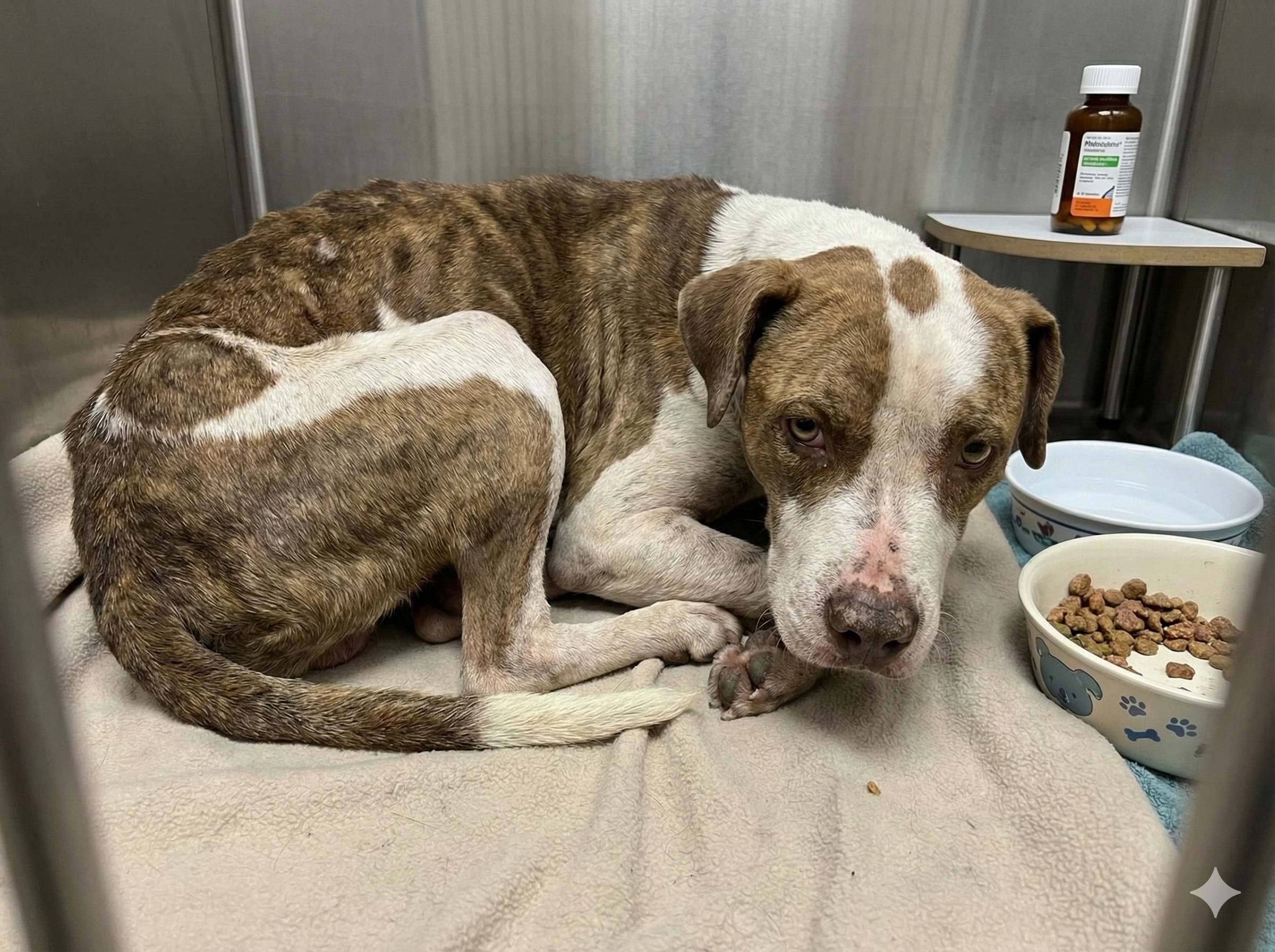 Cachorro precisando de ajuda